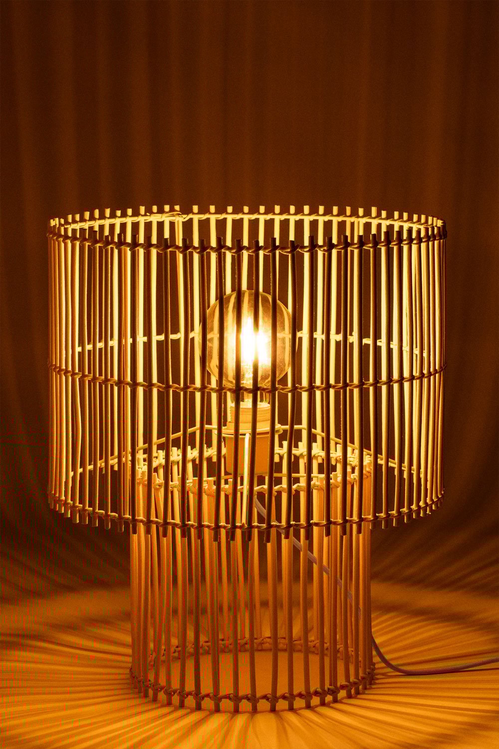 Felicia Candeeiro de mesa em rattan e metal, imagem de galeria 3