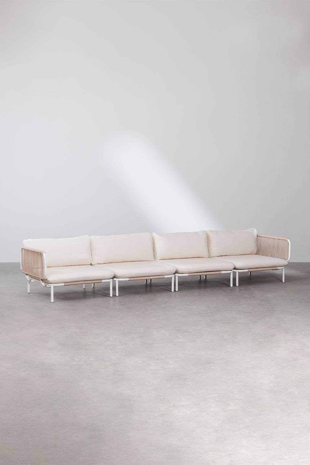 Sofá Modular de Jardim de 4 peças com 2 cadeiras de Canto Roubly Style, imagem de galeria 1