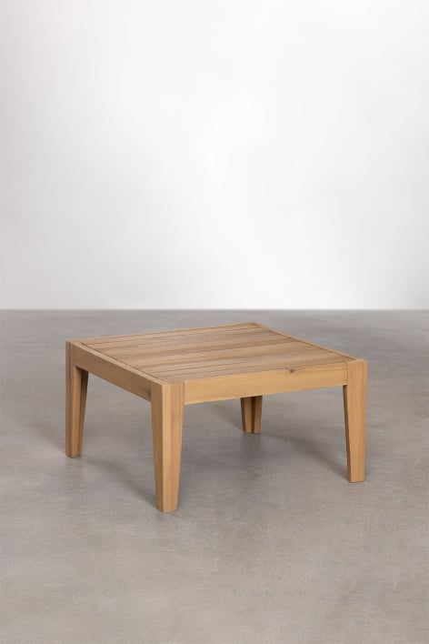 Mesa de centro para jardim quadrada 60x60 cm em madeira de acácia Filips