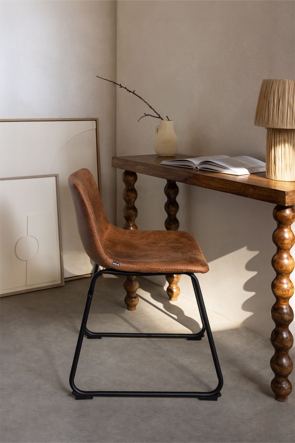Cadeira de jantar em couro sintético Ody, imagem de galeria 1