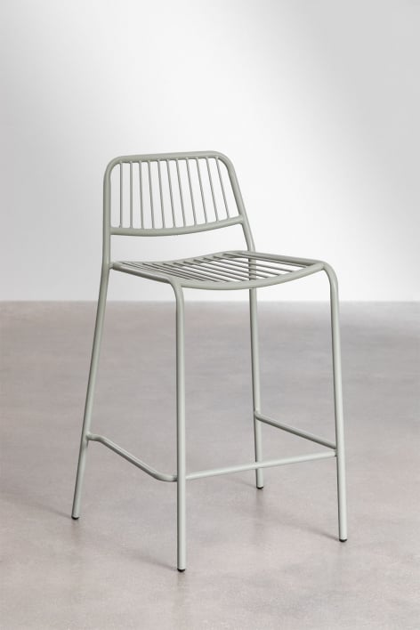 Banco alto 65 cm empilhável em aço verde caqui Elton - Verde Cáqui