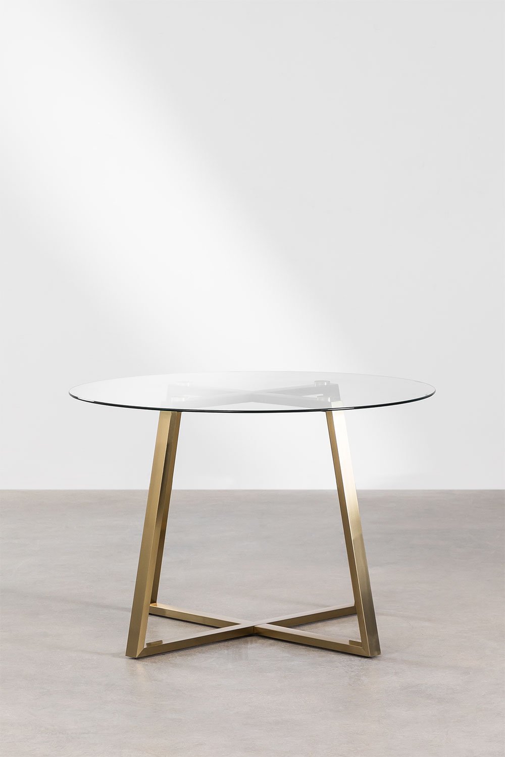 Mesa Redonda em Vidro e Aço (110 cm) Salyms, imagem de galeria 3