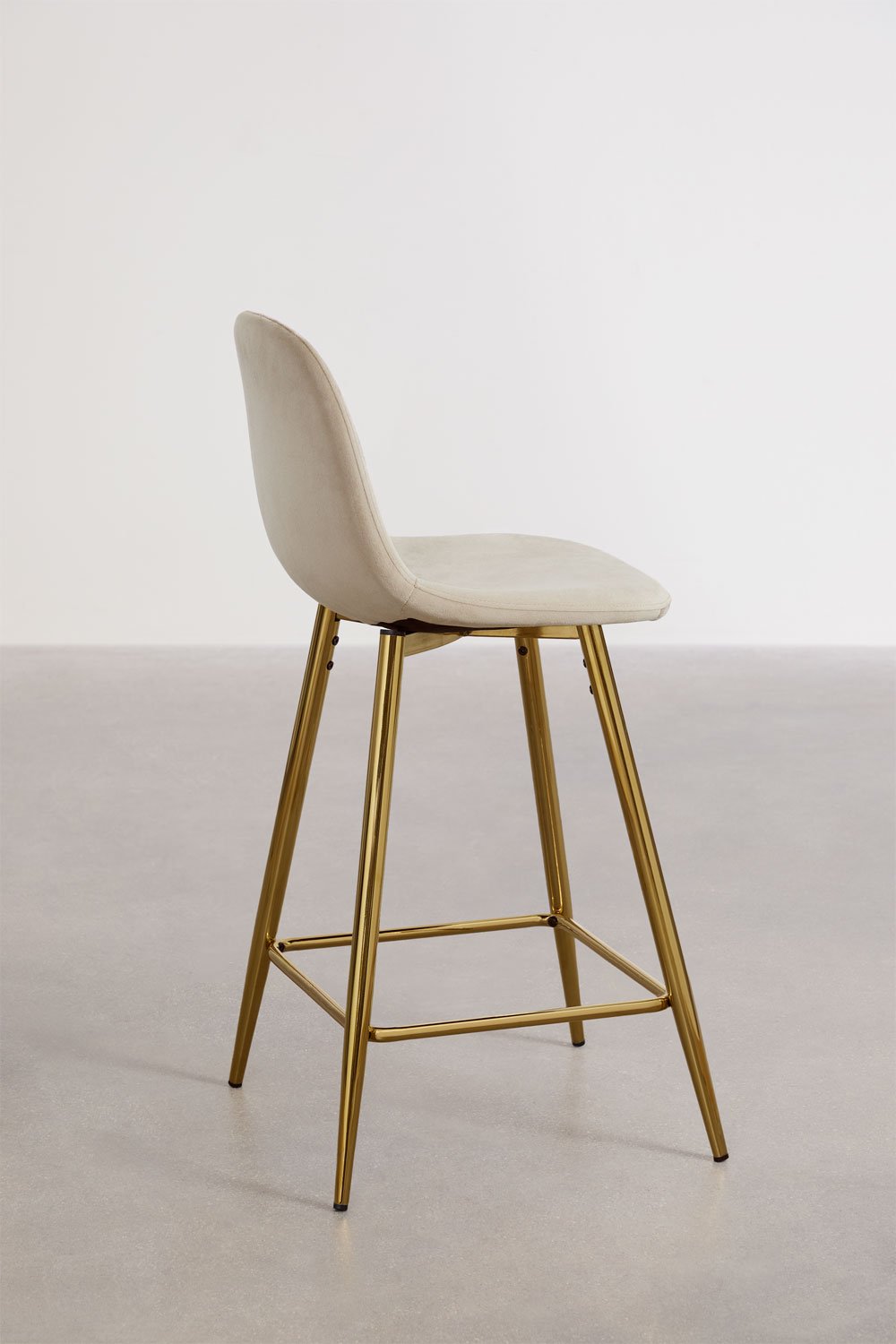 Banqueta alta de veludo Glamm, imagem de galeria 2