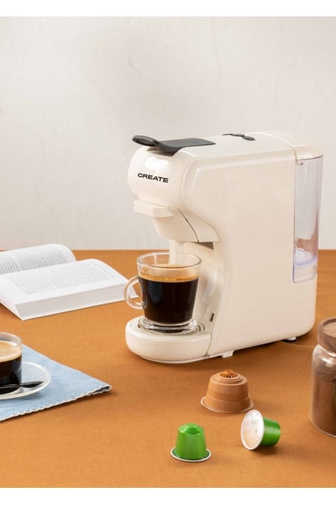 CREATE - POTTS - Máquina de café multi-cápsula Express e café moído