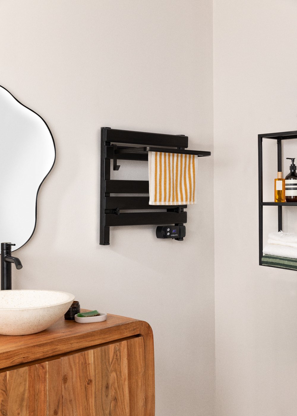 CREATE - WARM TOWEL MINI - Toalheiro elétrico de chão ou parede 150W, imagem de galeria 1