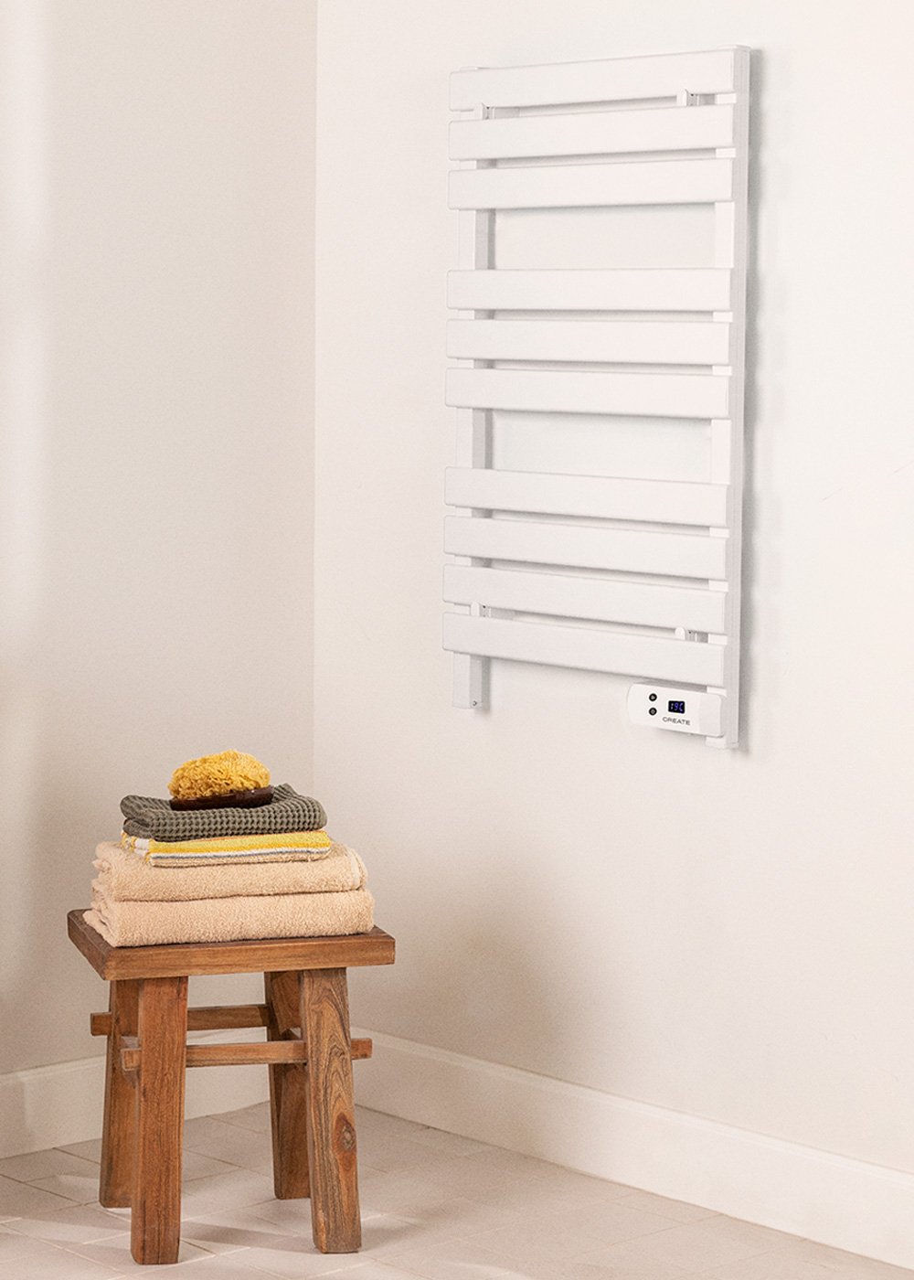 CREATE - WARM TOWEL - Barra de toalha elétrica para piso ou parede 500W, imagem de galeria 1