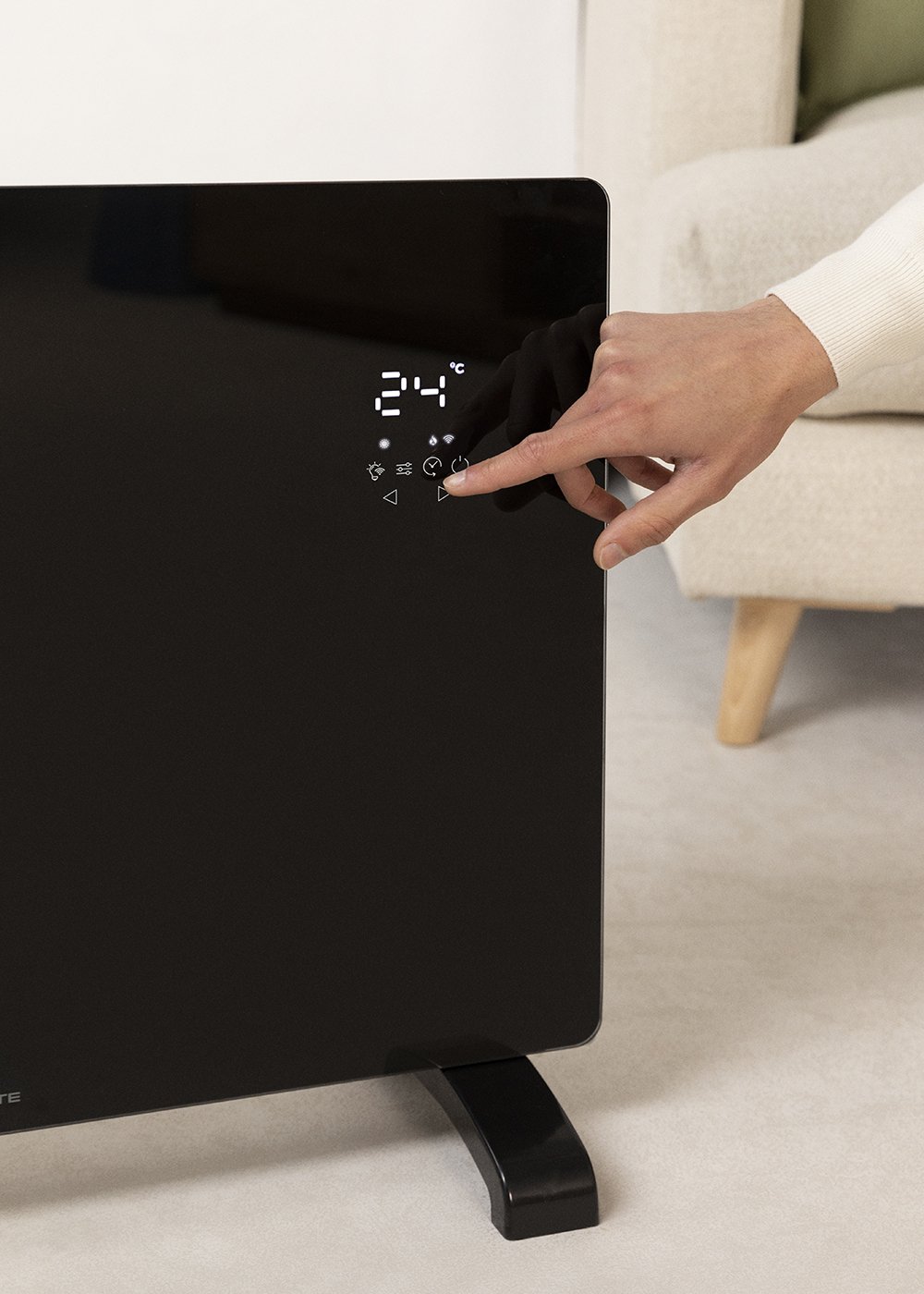 CREATE - WARM CRYSTAL 1500W - Convector elétrico de vidro com WiFi, imagem de galeria 3