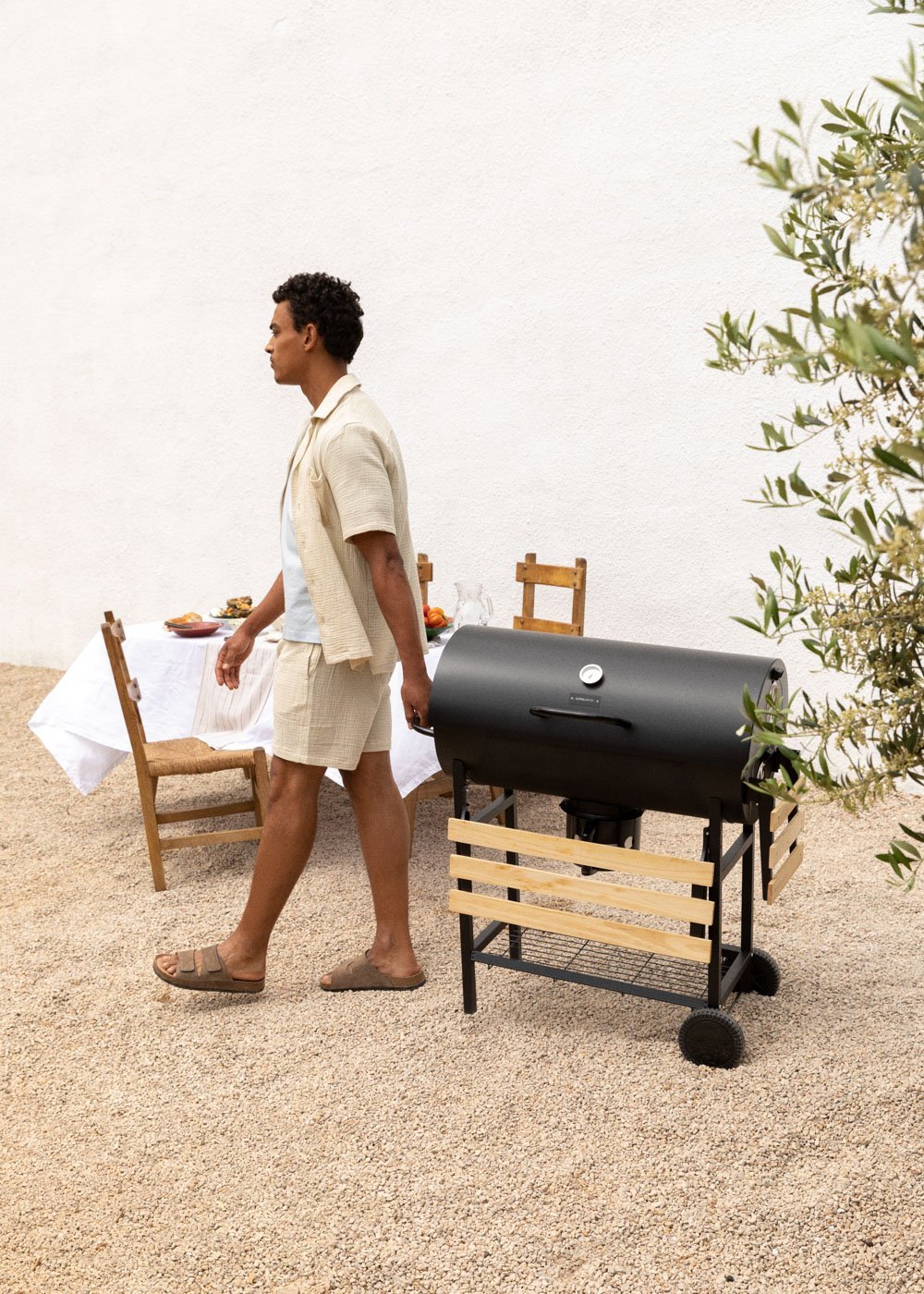 CREATE - BBQ SMOKEY - Grelhador defumador de carvão com rodas, imagem de galeria 5