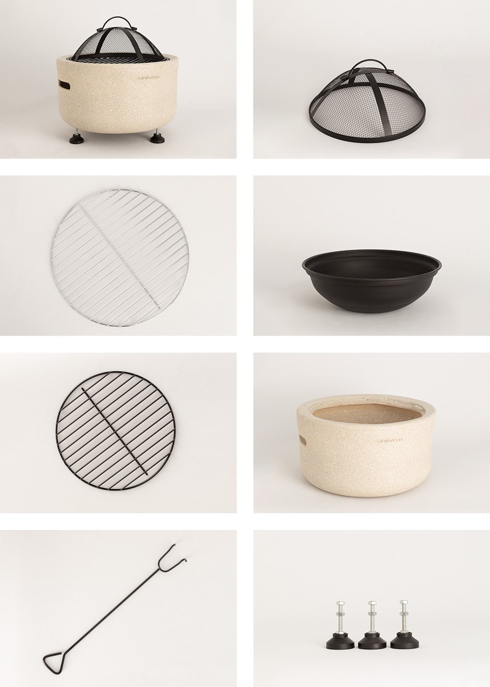 CREATE - FIRE BOWL GRILL - Braseiro exterior com grill, imagem de galeria 10