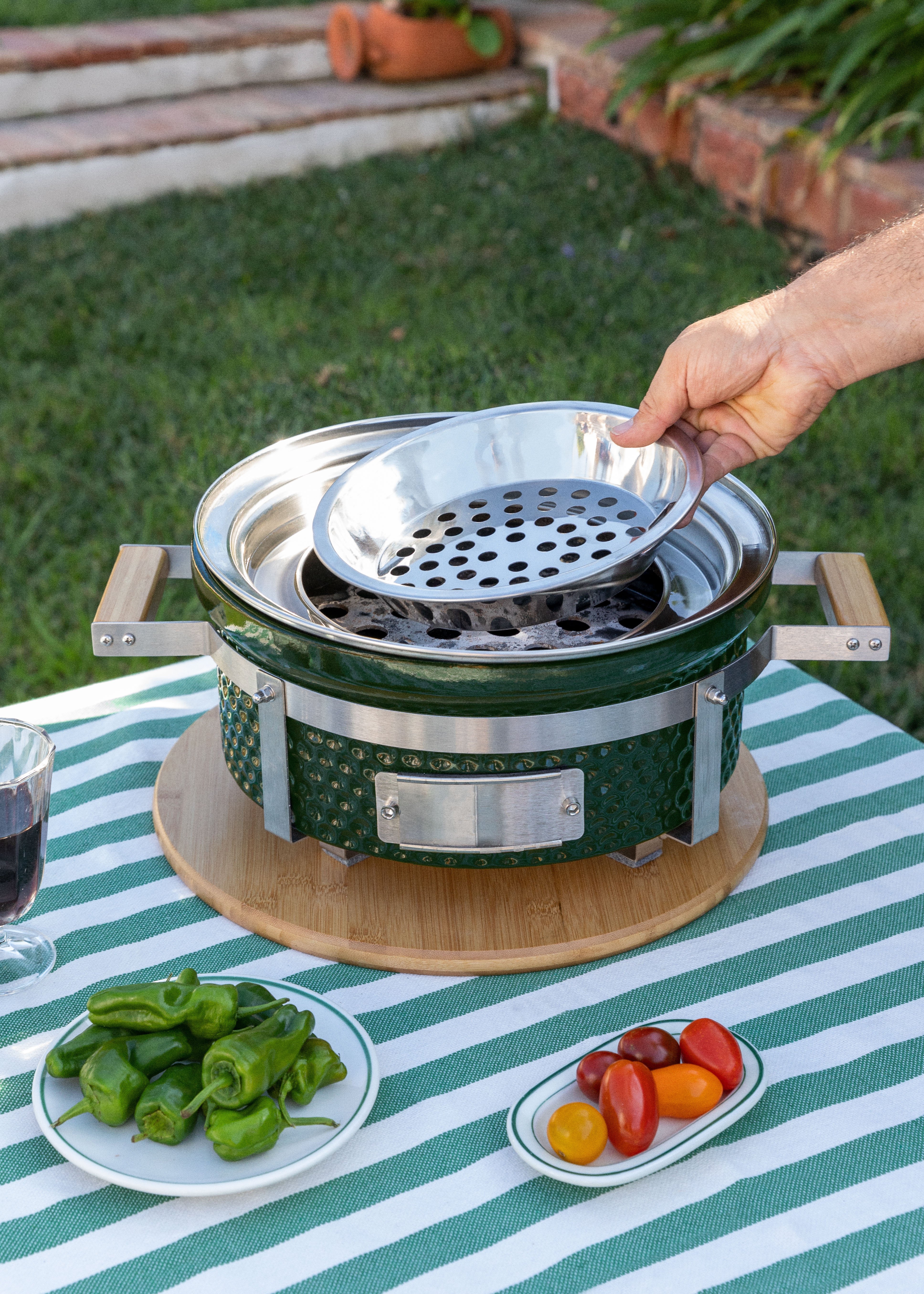 CREATE - BBQ KAMADO HIBACHI - Churrasqueira redonda com grill e chapa, imagem de galeria 3215187