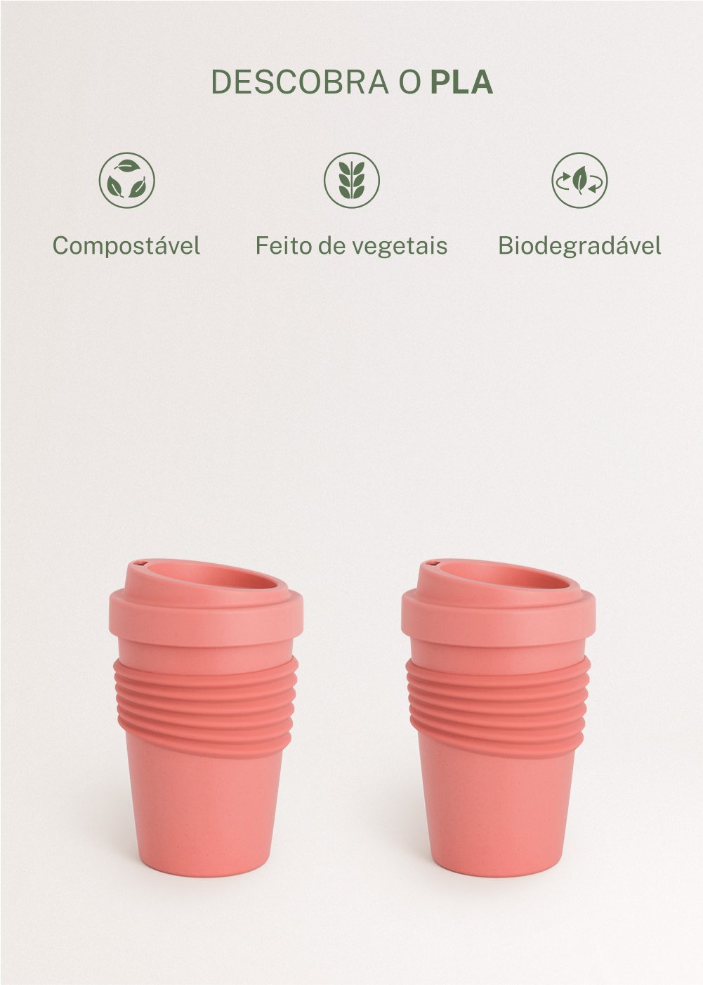 CREATE - KITCHENWARE OUTDOOR ECO - Chávena de café com tampa feita de material reciclado, imagem de galeria 1