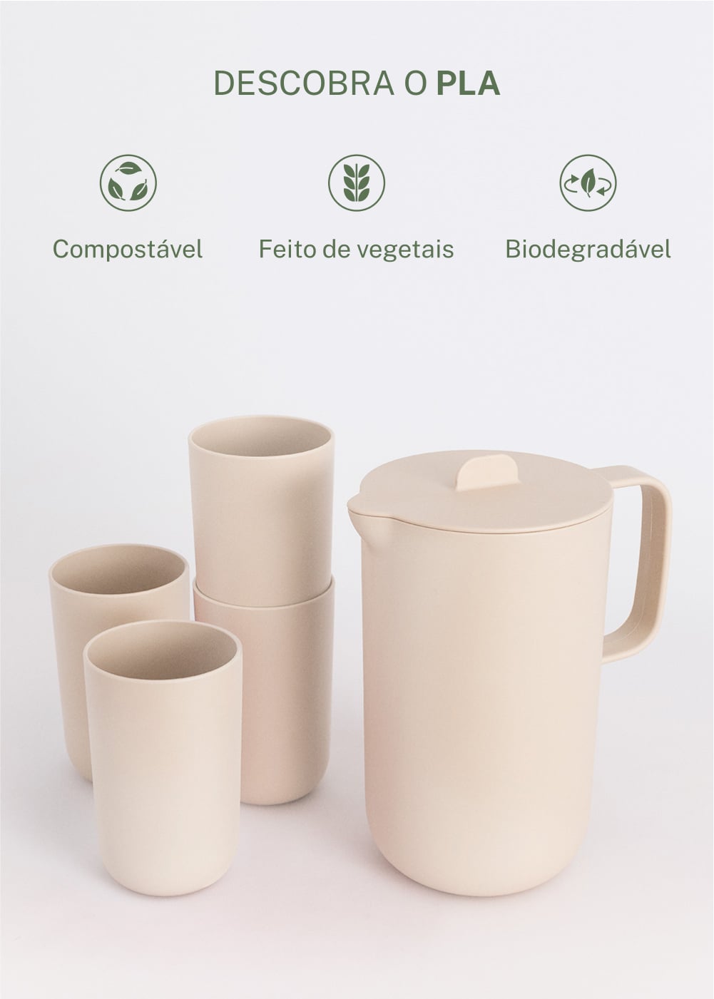 CREATE - KITCHENWARE OUTDOOR ECO - Conjunto de jarro 2 L e 4 copos 500 ml, imagem de galeria 3