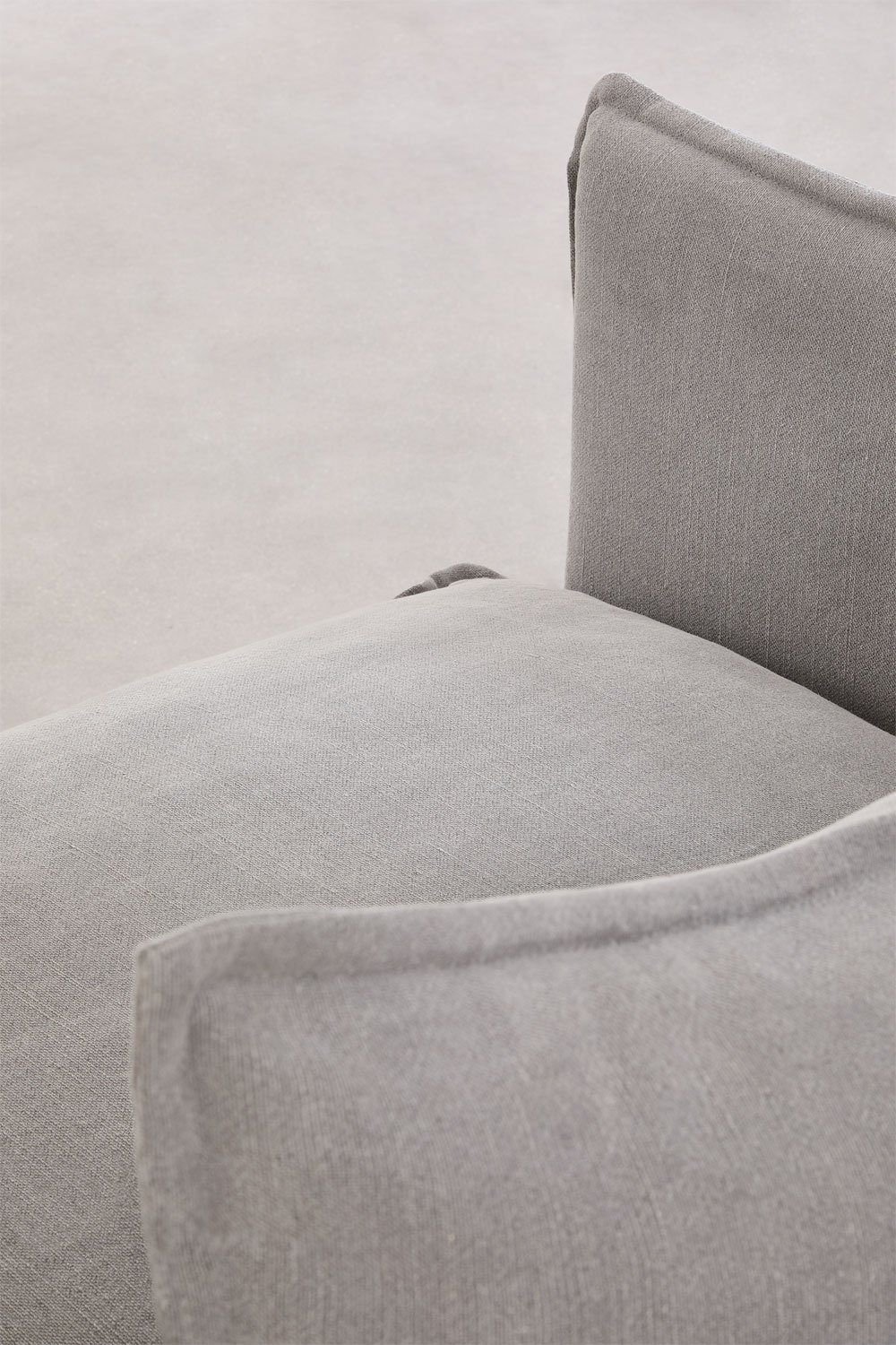 Conjunto de sala de estar com sofá de 3 lugares e poltrona em linho e algodão Grace, imagem de galeria 6