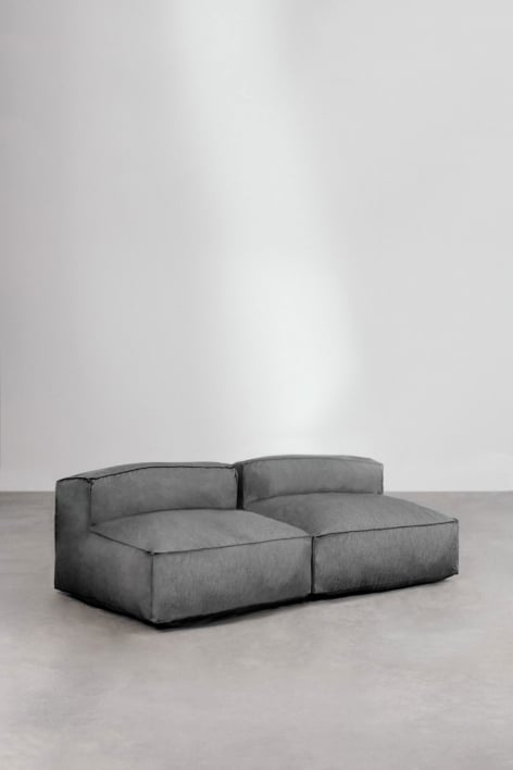 Sofá modular Dojans de 2 peças - Cinza Granito
