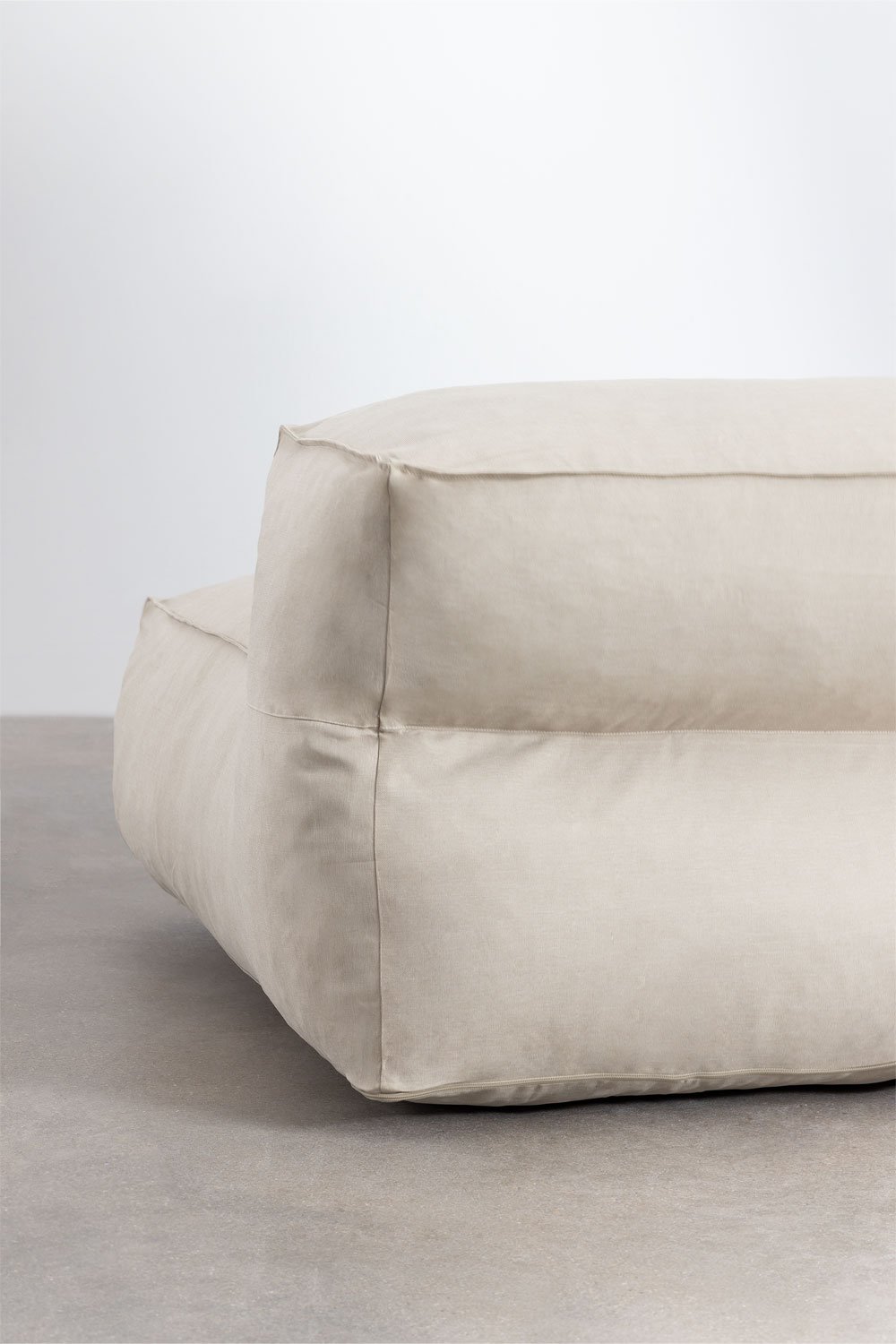 Sofá chaise longue modular de 4 peças Dojans e pufe de jardim, imagem de galeria 2