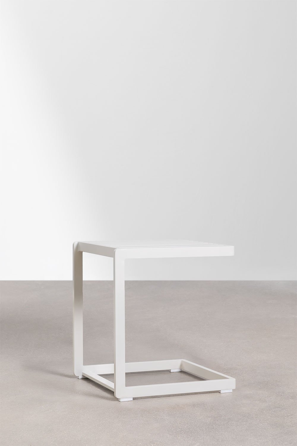 Mesa de apoio quadrada para jardim 40x40 cm em alumínio Dulem, imagem de galeria 3