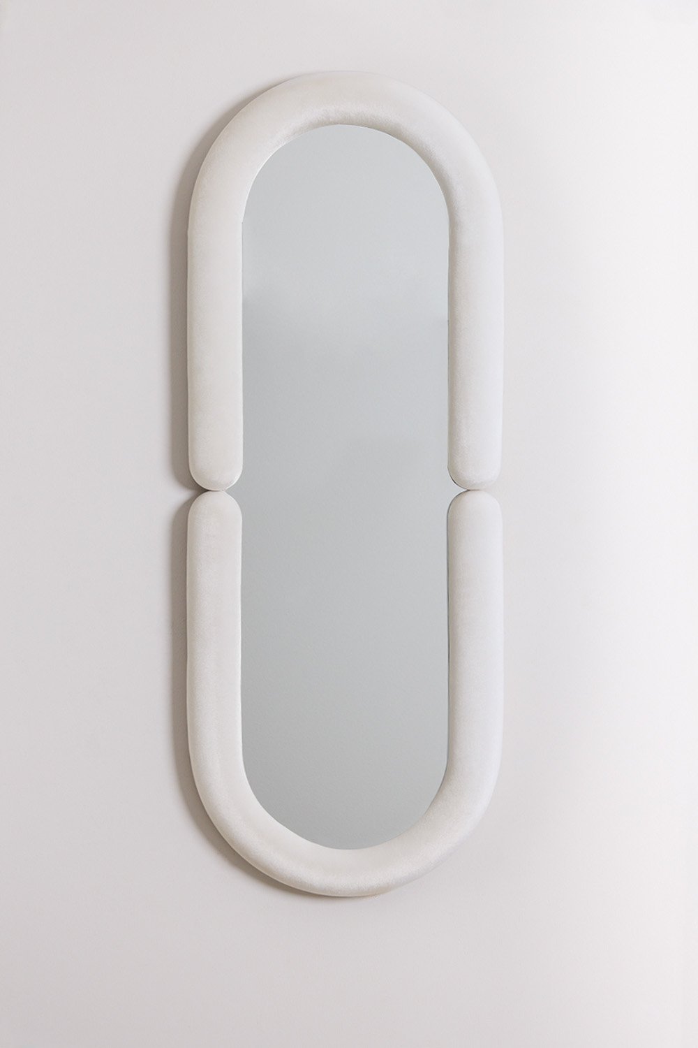 Espelho de parede oval em veludo 60x160 cm Santes, imagem de galeria 3