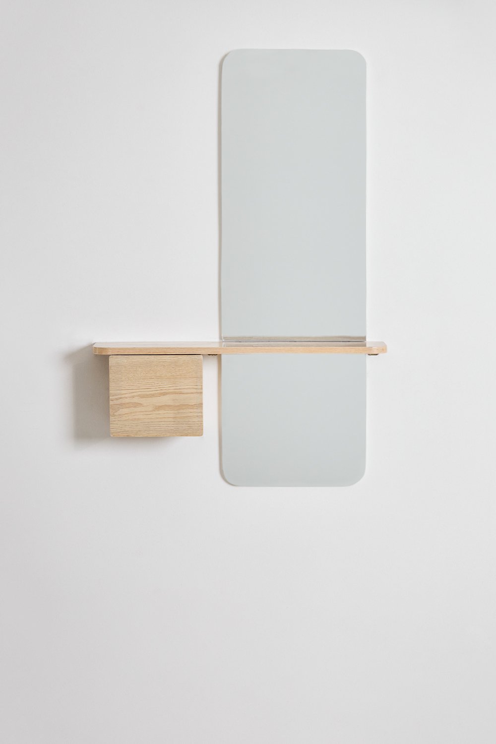 Consola de entrada 80x120 cm em MDF com espelho Varna, imagem de galeria 3