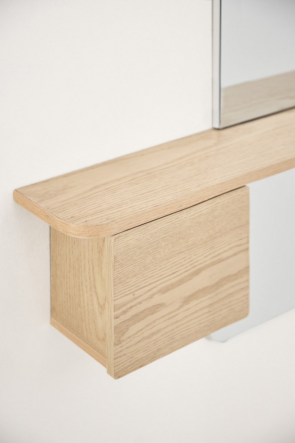 Consola de entrada 80x120 cm em MDF com espelho Varna, imagem de galeria 5