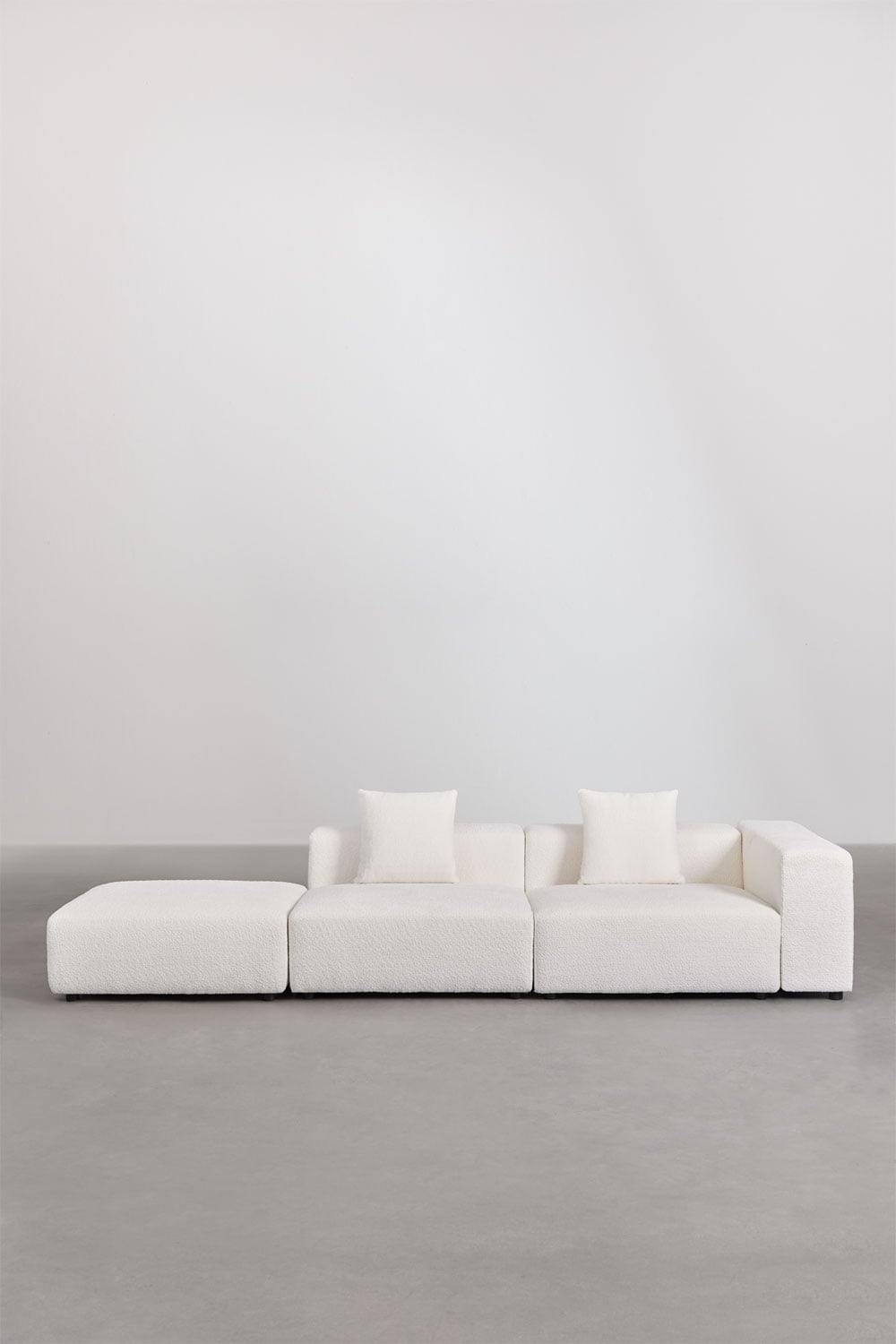 Sofá modular de canto direito de 2 peças com braço alto e puff ↔︎345 cm Bruna, imagem de galeria 3