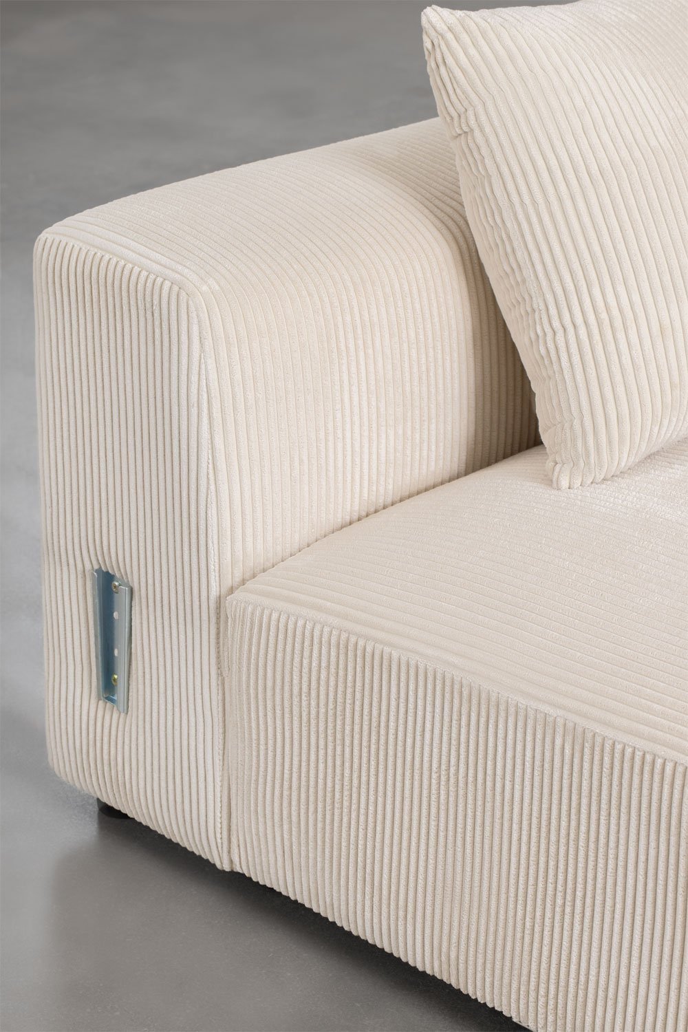 Sofá modular chaise longue de canto esquerdo de 3 peças com puff ↔︎450 cm Bruna, imagem de galeria 5