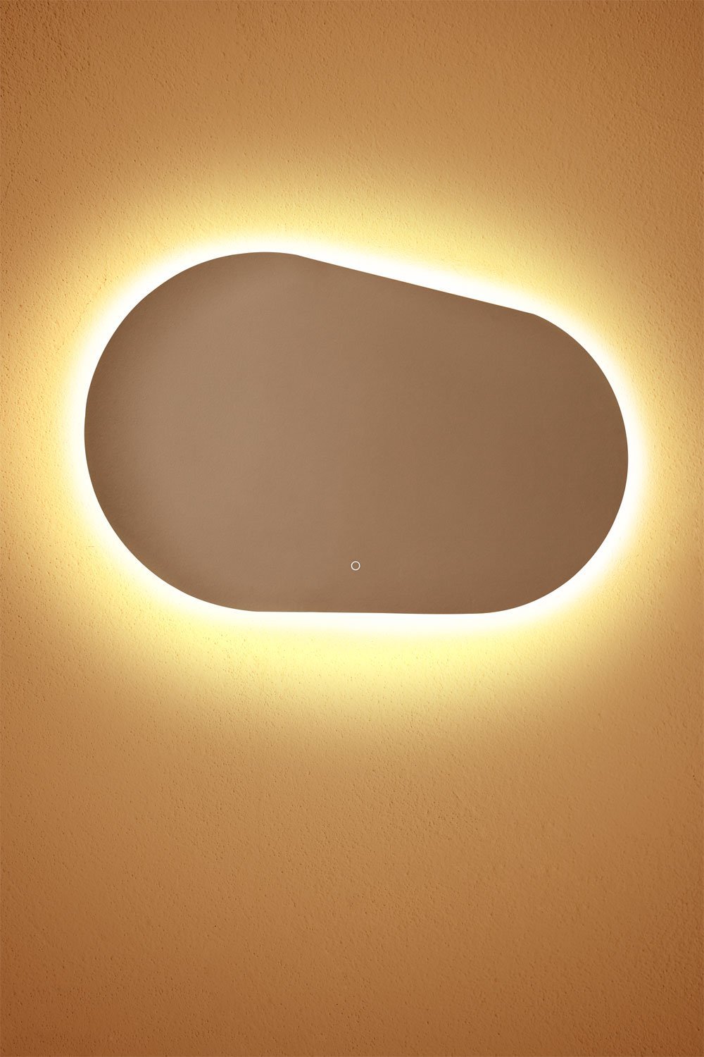 Espelho de parede oval para casa de banho com luz LED e antivapor Riben , imagem de galeria 5