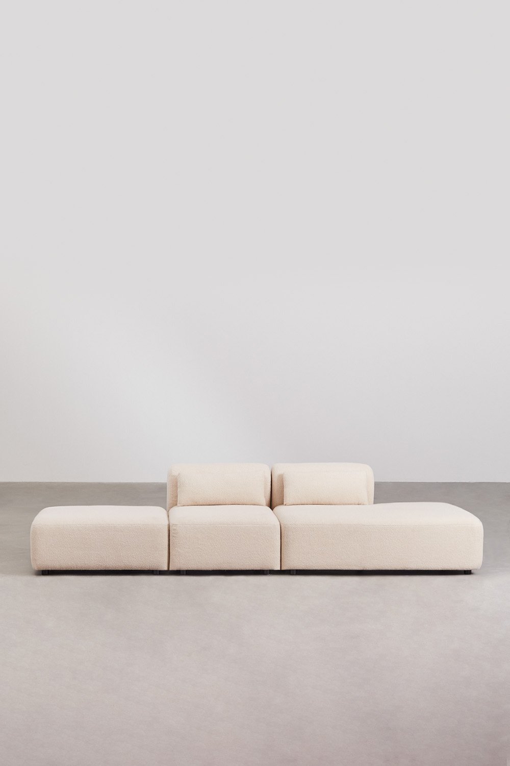 Sofá modular de 2 peças com chaise longue direita e pufe Fogler, imagem de galeria 3