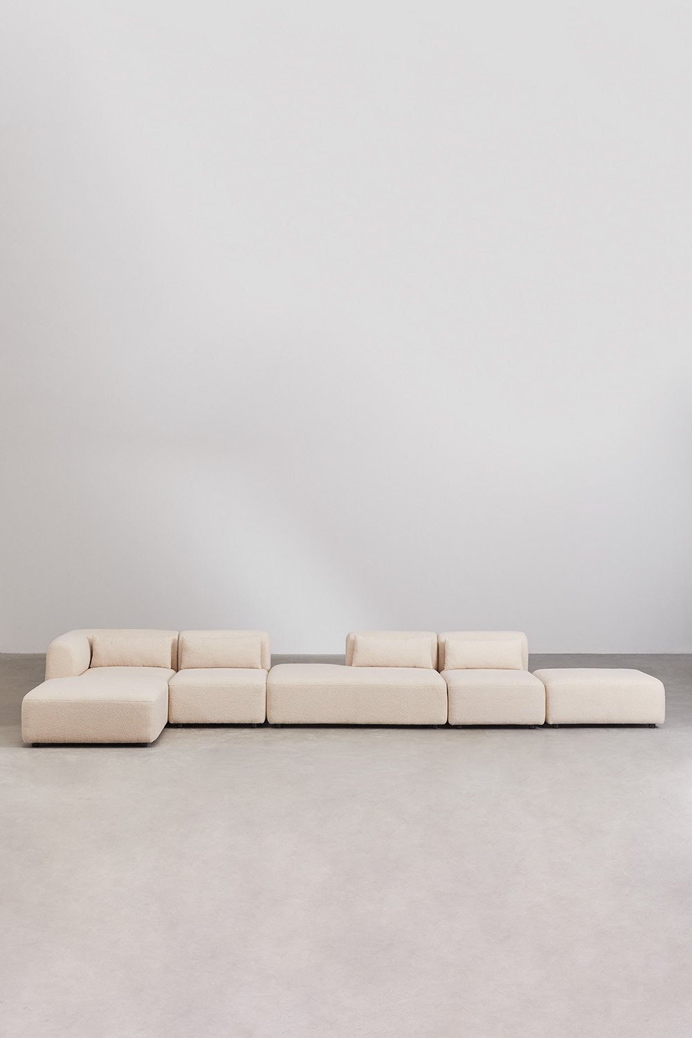 Sofá modular chaise longue canto esquerdo 4 peças com chaise e puff Fogler, imagem de galeria 3
