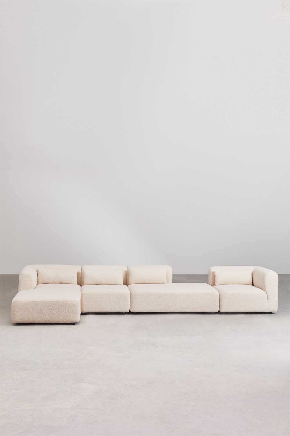 Sofá modular Fogler de 4 peças com chaise longue esquerda e chaise longue, imagem de galeria 3
