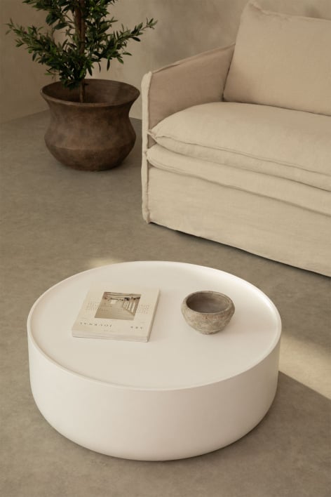 Mesa de centro redonda de cimento (Ø80 cm) Darwys