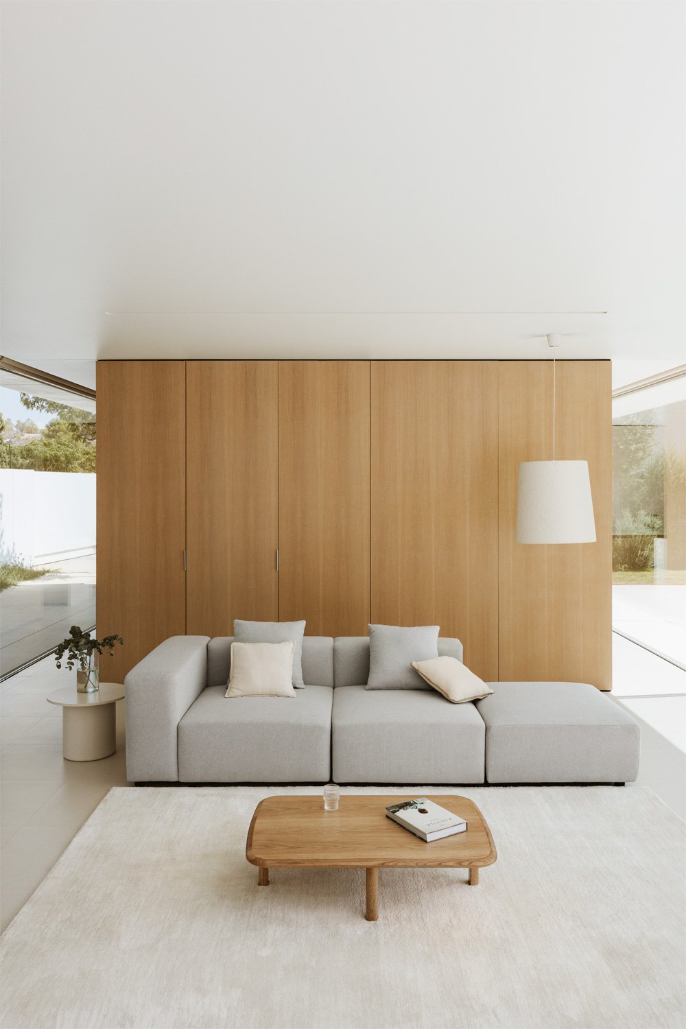 Sofá modular de canto esquerdo de 2 peças com braço alto e puff ↔︎285 cm Bruna, imagem de galeria 12