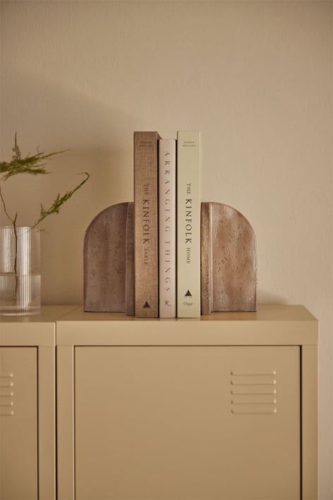 Conjunto de 2 suportes para livros em cimento Kirelo