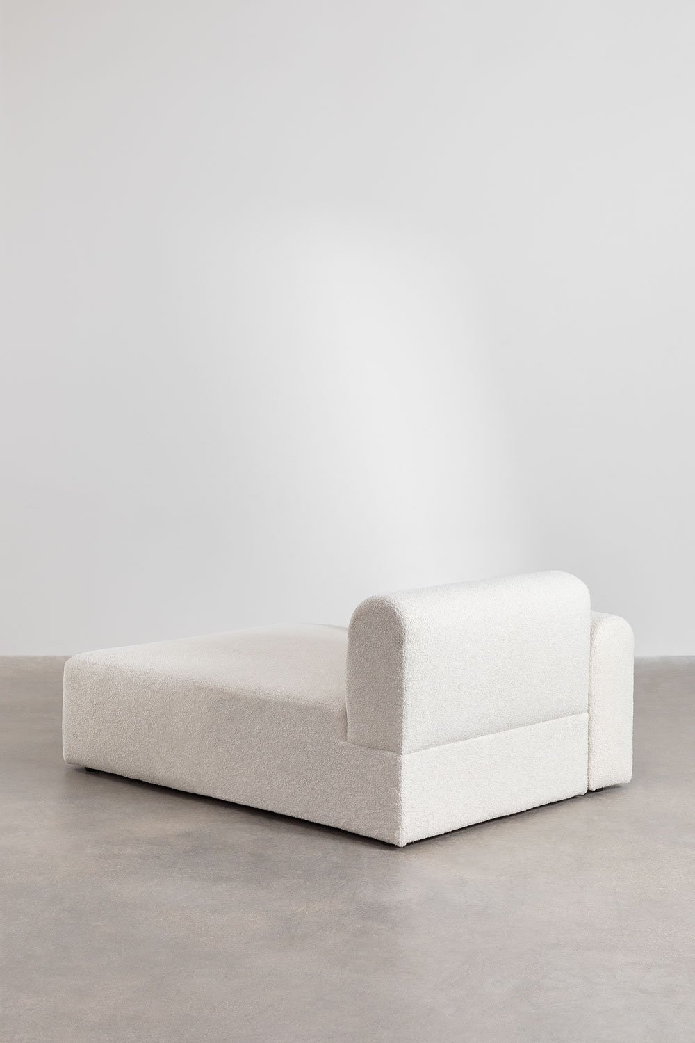 Módulo chaise longue esquerdo para sofá modular em borreguito Borjan, imagem de galeria 4