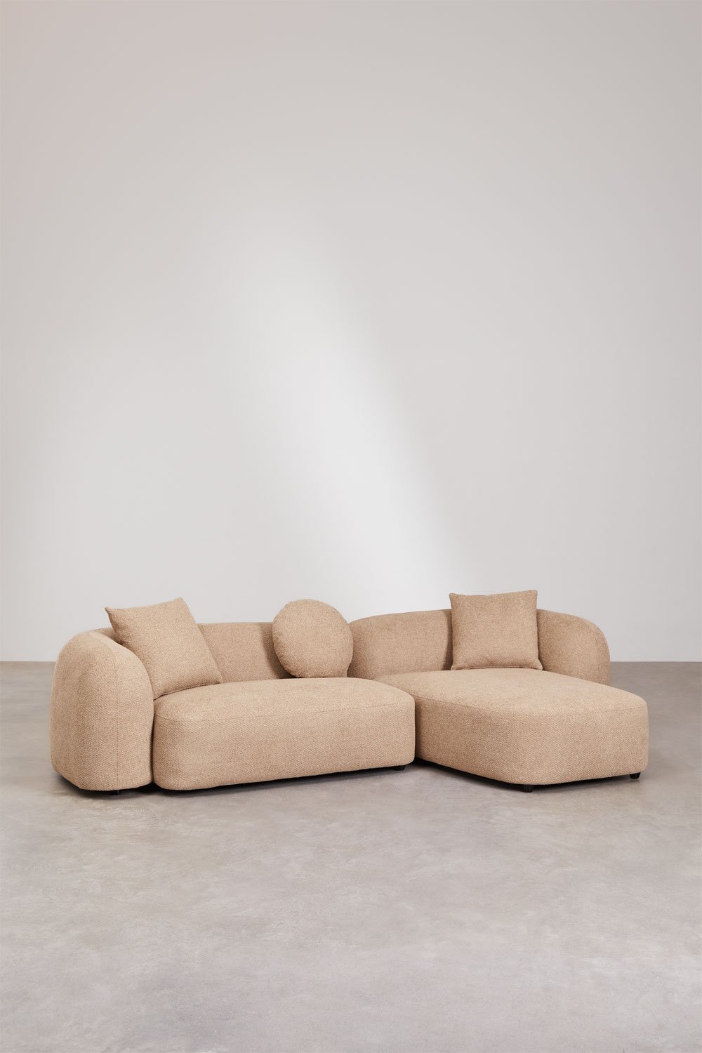 Sofá Modular Chaise Longue Direito de 2 Peças em Coco Chenille   , imagem de galeria 4