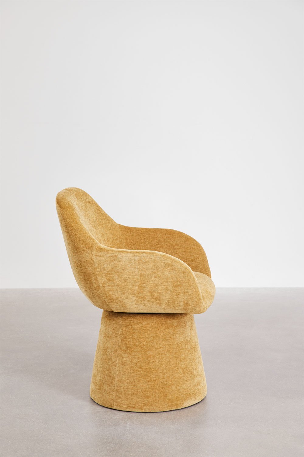 Cadeira de jantar giratória com braços estofada Erica, imagem de galeria 4