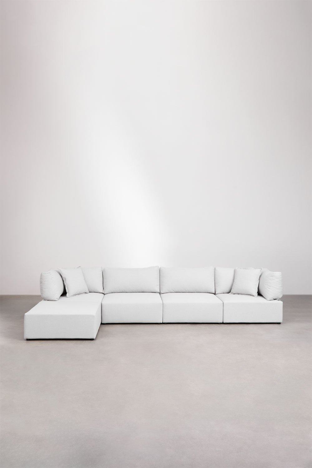 Sofá modular de 4 peças com 2 poltronas de canto e puff Kata   , imagem de galeria 3