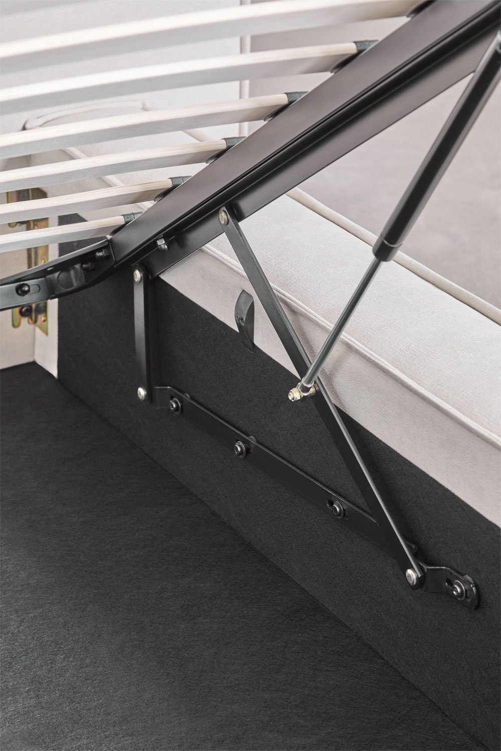 Cama com estrado elevatório estofada Lunari, imagem de galeria 9