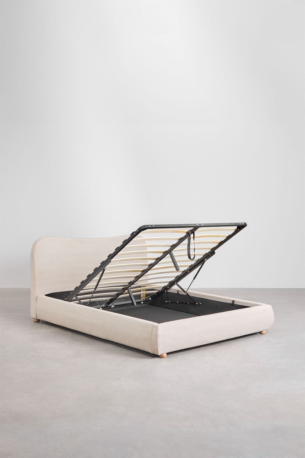 Cama com baú articulado estofada Winselet, imagem de galeria 4