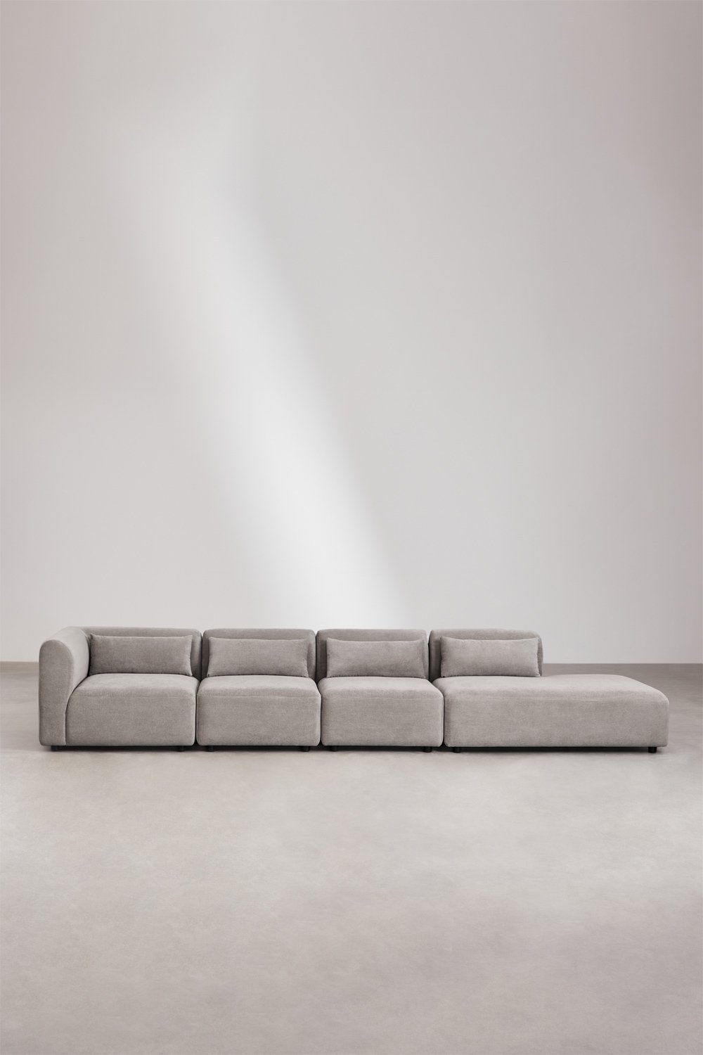 Sofá modular de canto Fogler de 4 peças com espreguiçadeira direita, imagem de galeria 4