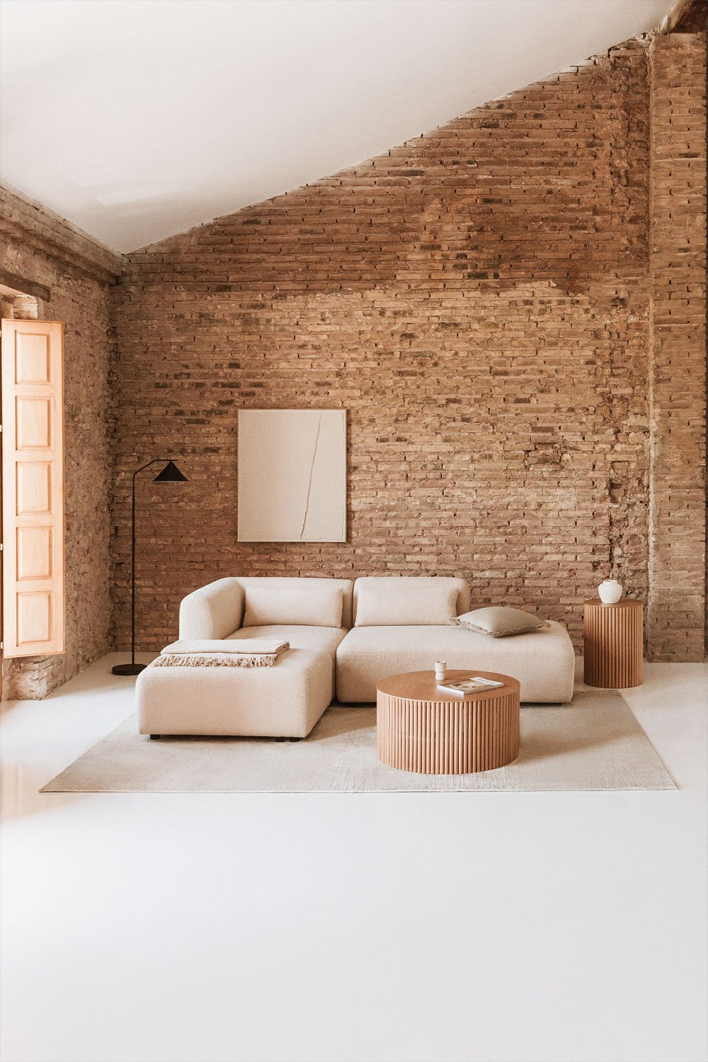 Sofá modular de canto de 2 peças com chaise direita e pufe Fogler, imagem de galeria 13