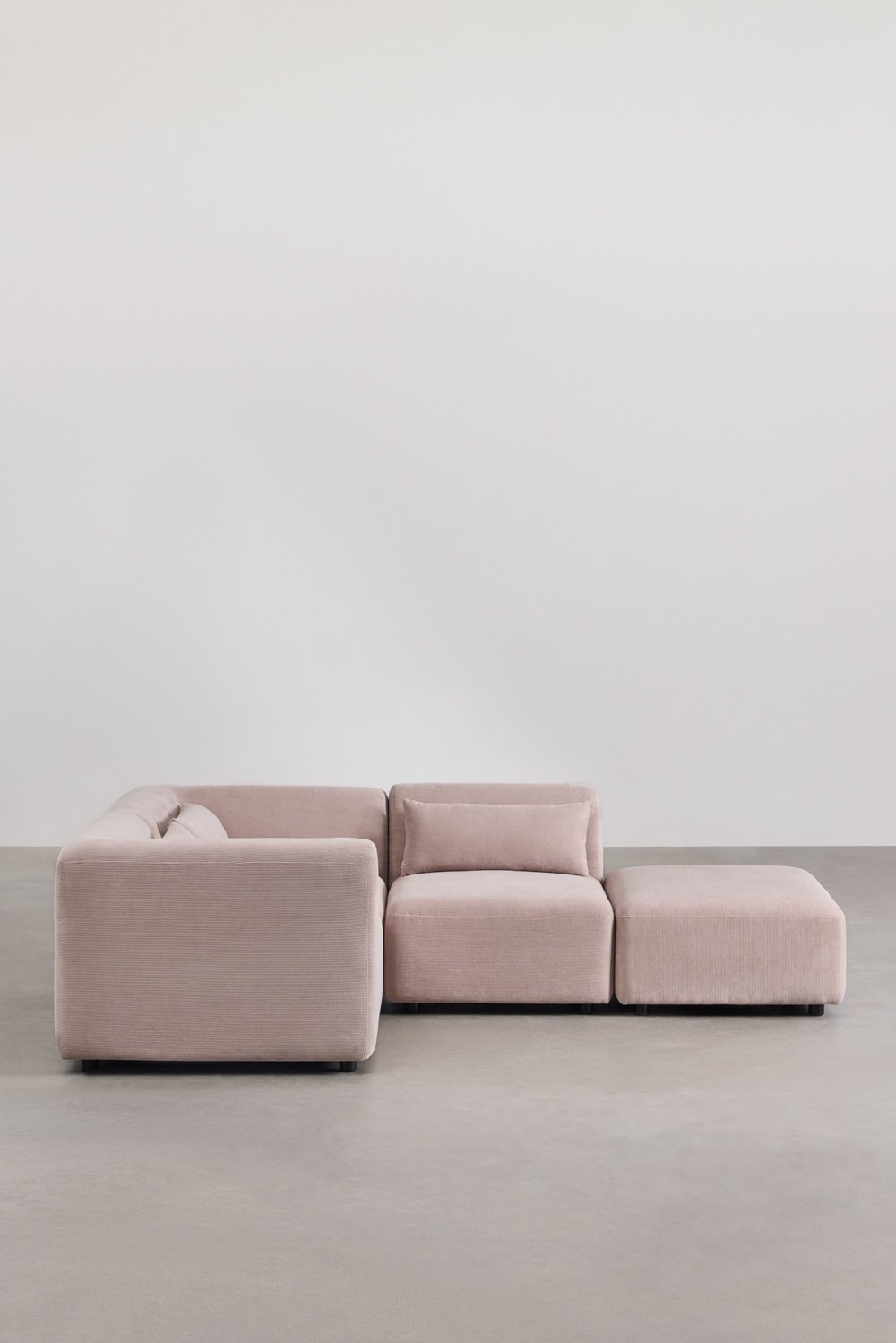 Sofá de canto modular de 3 peças com pufe Fogler, imagem de galeria 3