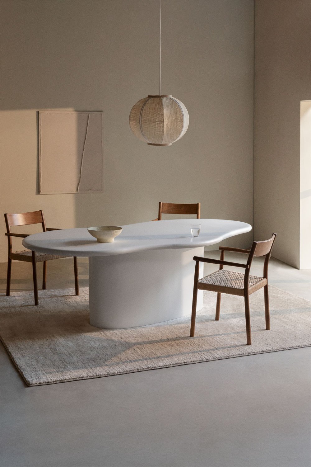 Mesa de jantar oval 230x130 cm em concreto Vaduz, imagem de galeria 1