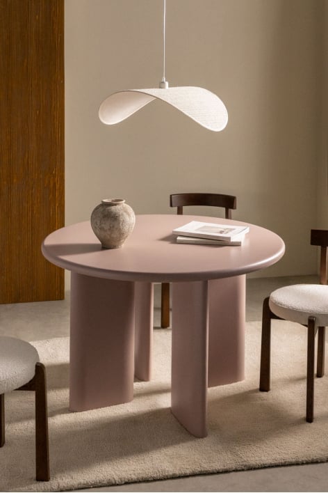 Mesa de jantar redonda em MDF (Ø120 cm) Loulou