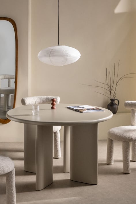 Mesa de jantar redonda em MDF (Ø120 cm) Loulou