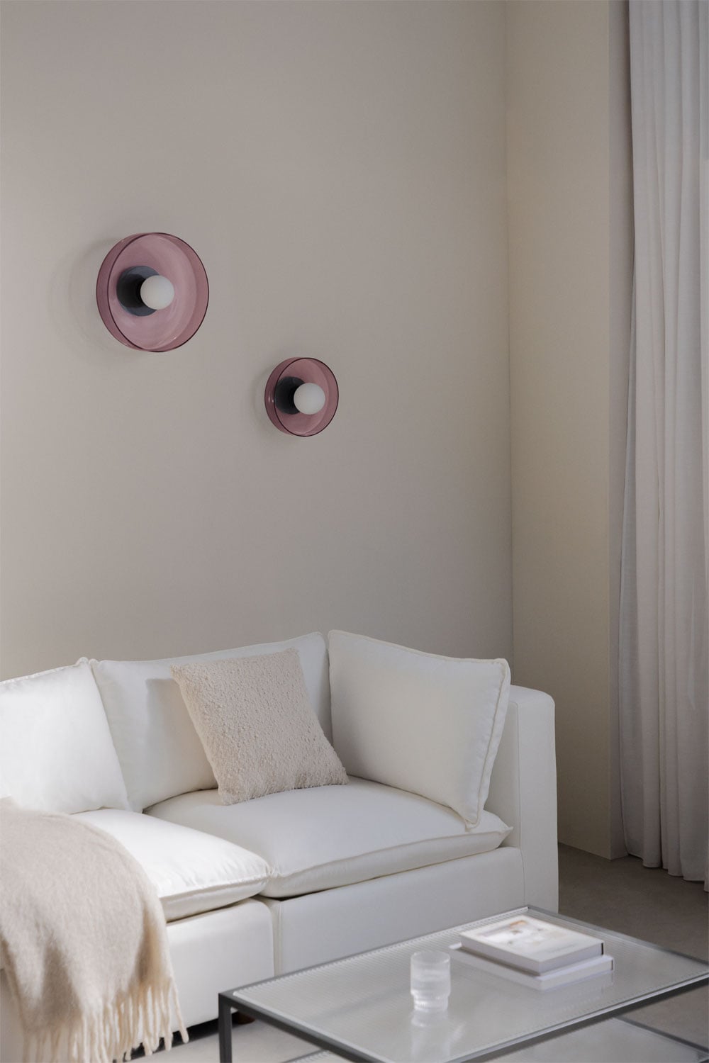 Aplique de parede em vidro e aço inoxidável Jaxal, imagem de galeria 1