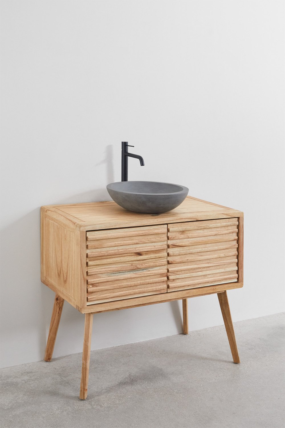 Conjunto de móvel de casa de banho em madeira Deleyna, imagem de galeria 3