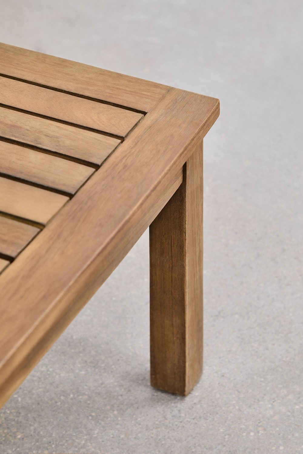 Mesa de centro para jardim quadrada 65x65 cm em madeira de acácia Branson, imagem de galeria 4