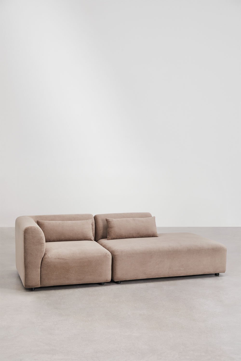 Sofá modular de canto Fogler de 2 peças com espreguiçadeira direita, imagem de galeria 3