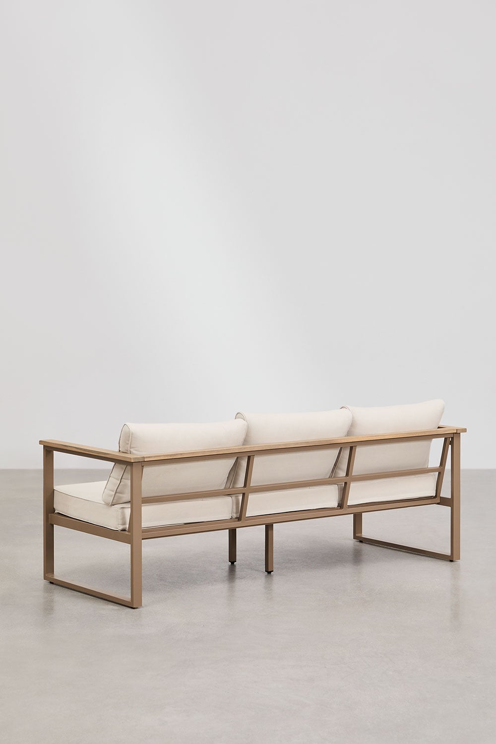 Conjunto de jardim com sofá de 3 lugares, 2 poltronas e mesa de centro em alumínio Lipov, imagem de galeria 4