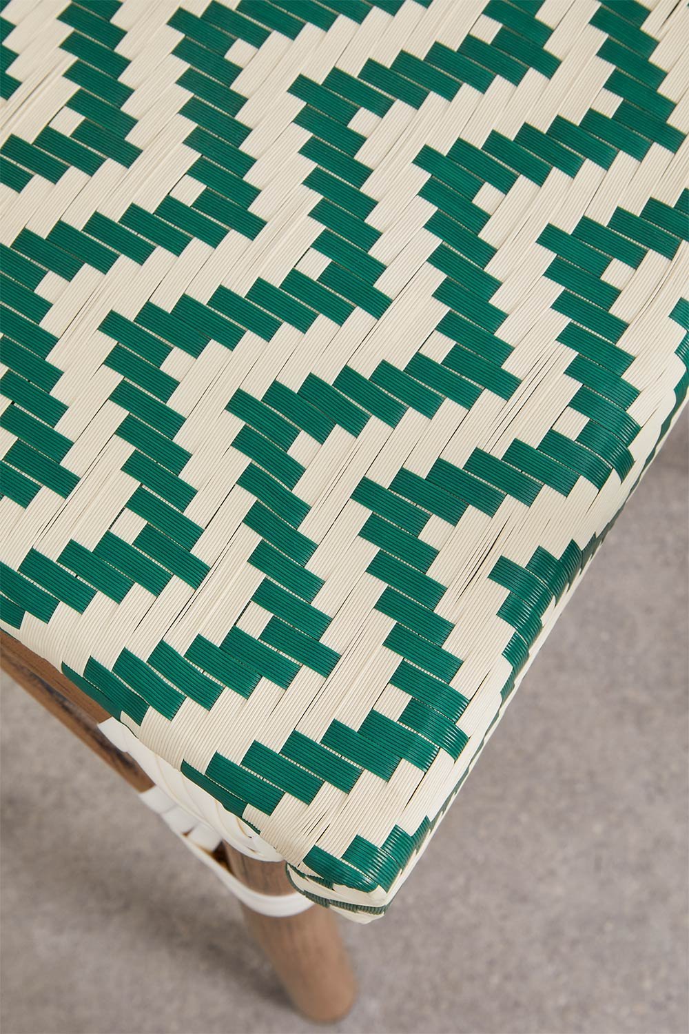 Conjunto de mesa redonda Ø80 cm e 4 cadeiras de jantar empilháveis em alumínio Brielle Bistro, imagem de galeria 9